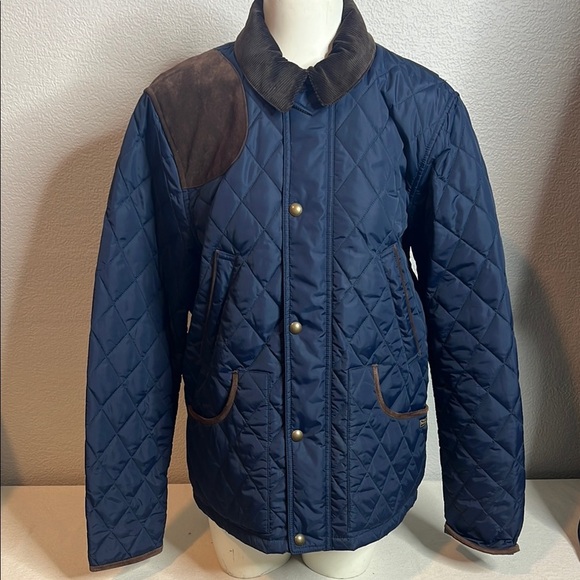 Ralph Lauren Jackets & Blazers - Polo Ralph Lauren Quilted Barn Jacket Navy XL – Corduroy Collar & Trim